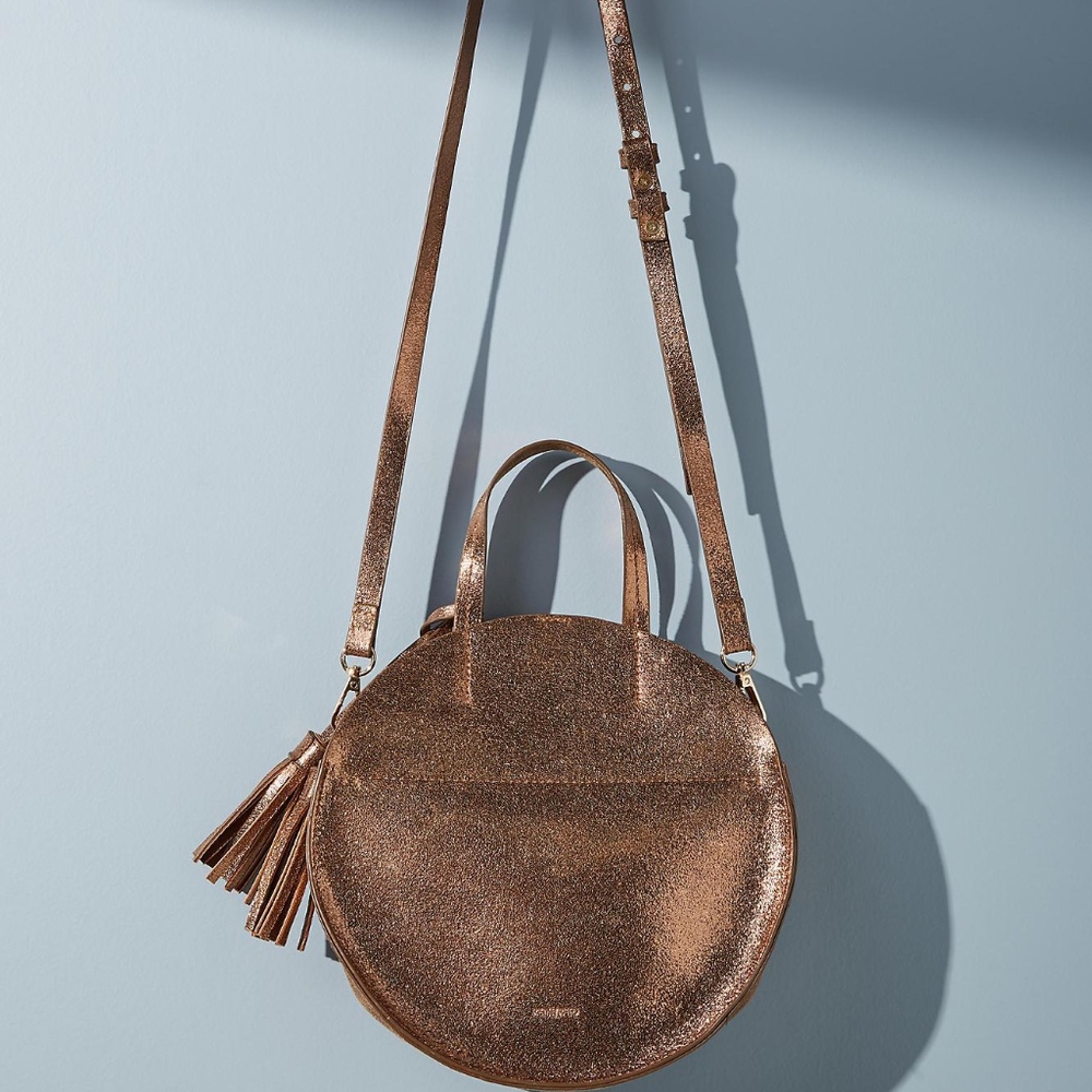 NWT Anthropologie Bag Purse Metallic Bronze/Gold